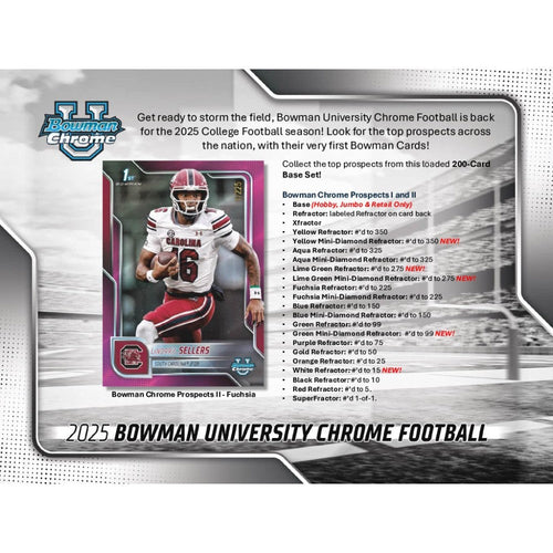 2025 Bowman Chrome U Football Breakers Delight 10 Box Case