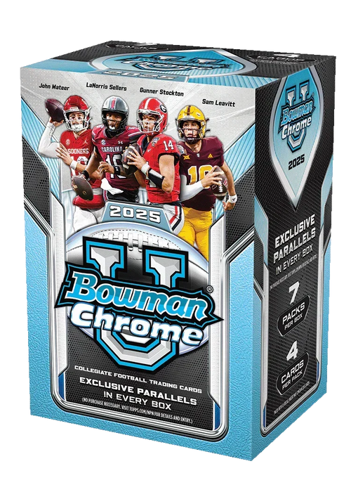 2025 Bowman Chrome University Football Blaster 40 Box Case