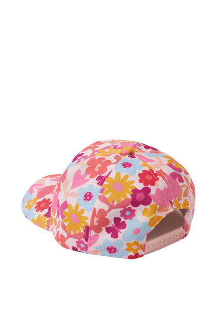 Floral Pattern Baseball Cap with Curved Brim, Colorful Casual Style