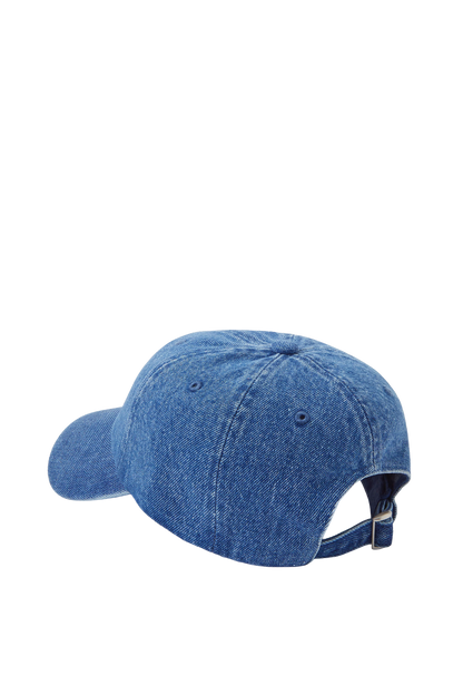 Denim Baseball Cap with Embroidered Heart, Blue